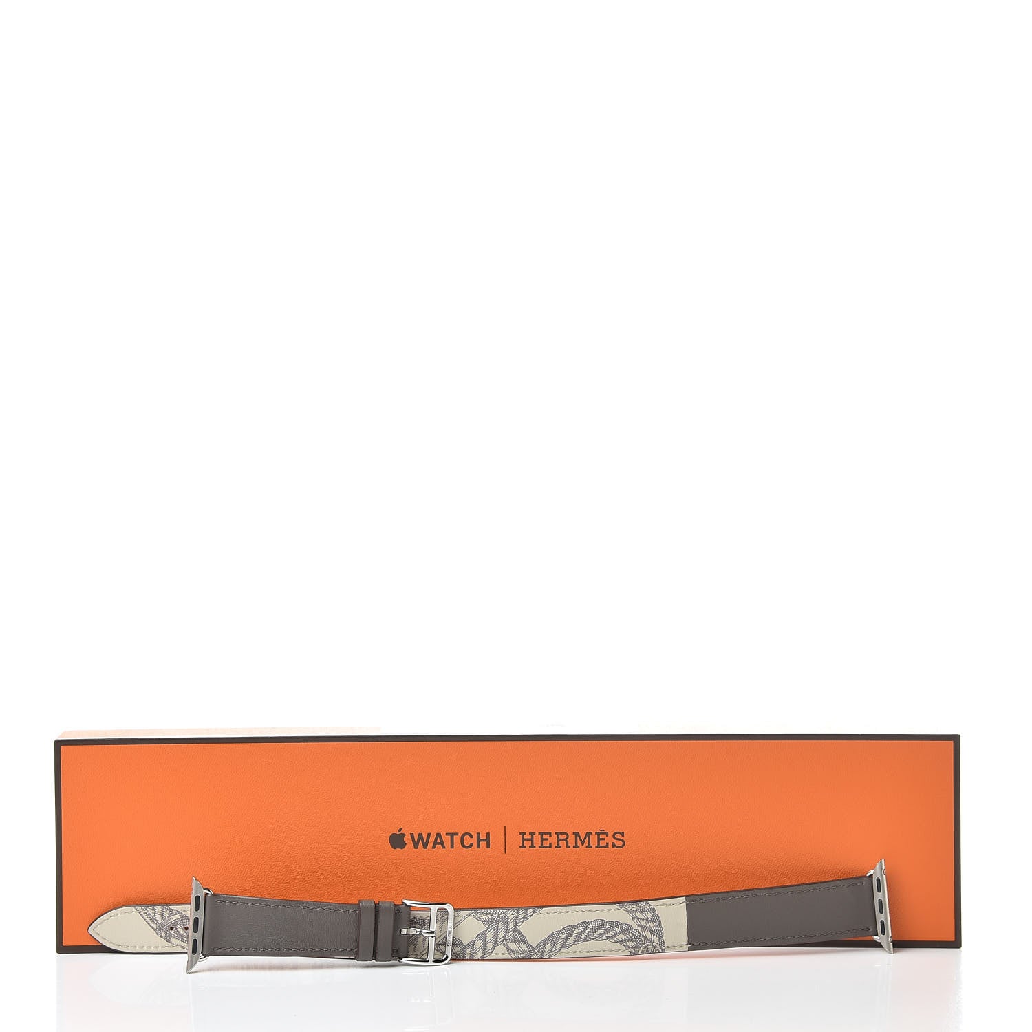 Hermes Swift 40mm Apple Double Tour Watch Strap Béton Étain 5 of 5