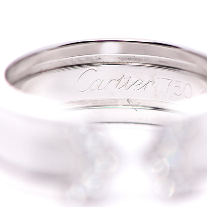 Cartier 18K White Gold Diamond 6.5mm Logo De Ring 49 4.75 3 of 6