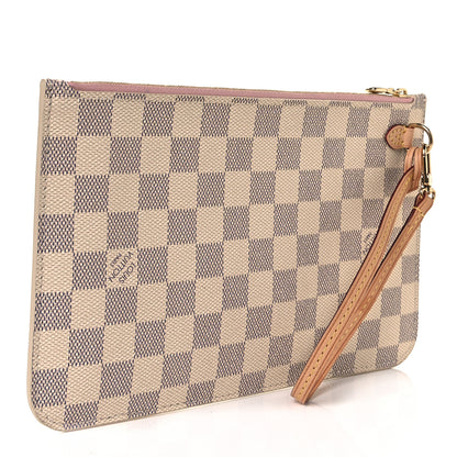 Louis Vuitton Damier Azur Neverfull MM GM Pochette Rose Ballerine 3 of 7