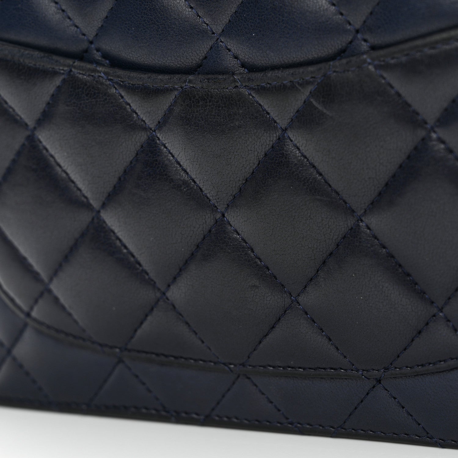 Chanel Lambskin Quilted Wallet On Chain WOC Navy Blue 13 of 13
