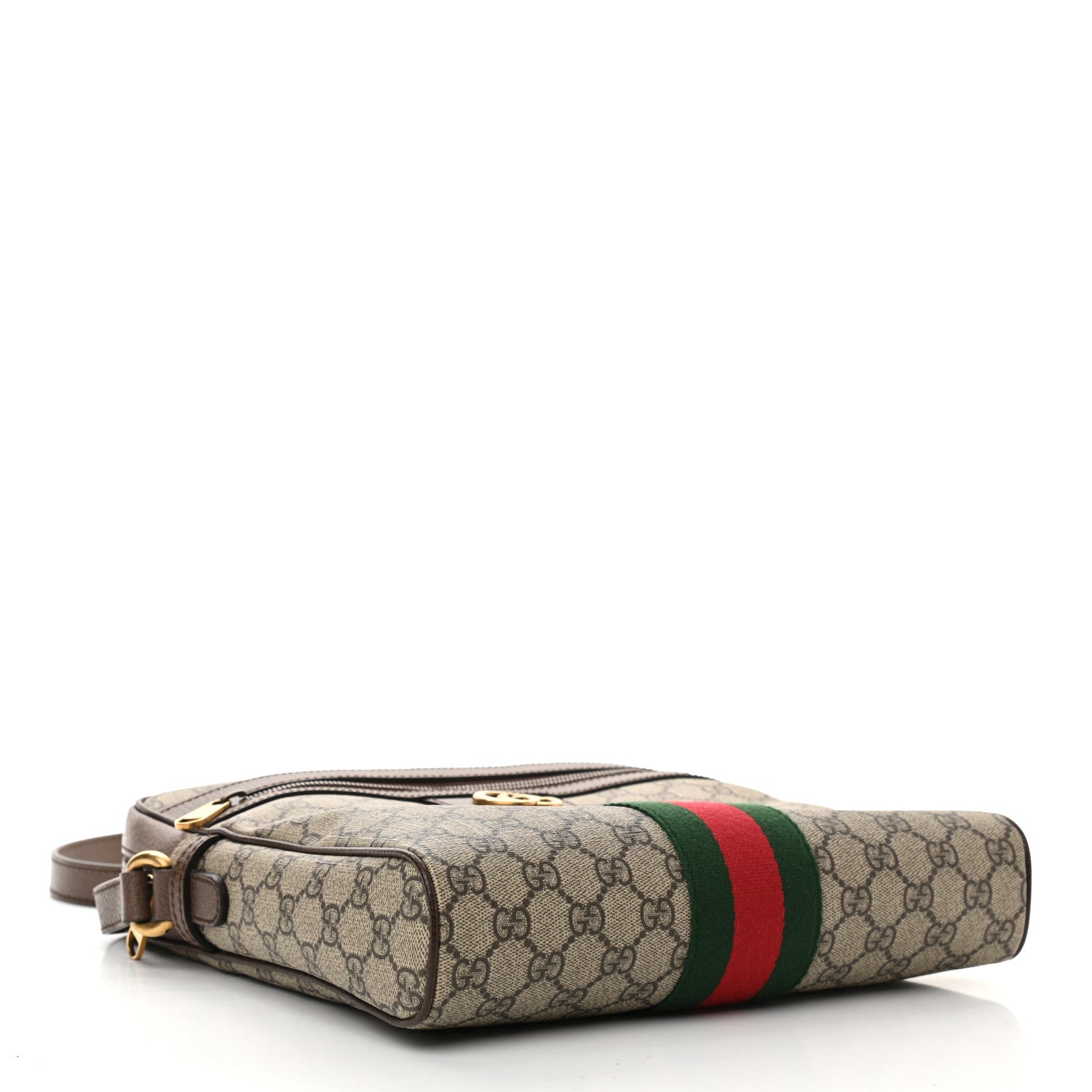 Gucci GG Supreme Monogram Web Medium Ophidia Messenger Bag Brown 4 of 11