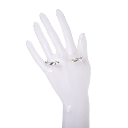 David Yurman Sterling Silver 14K Yellow Gold 5mm Cable Classics Bracelet 2 of 5