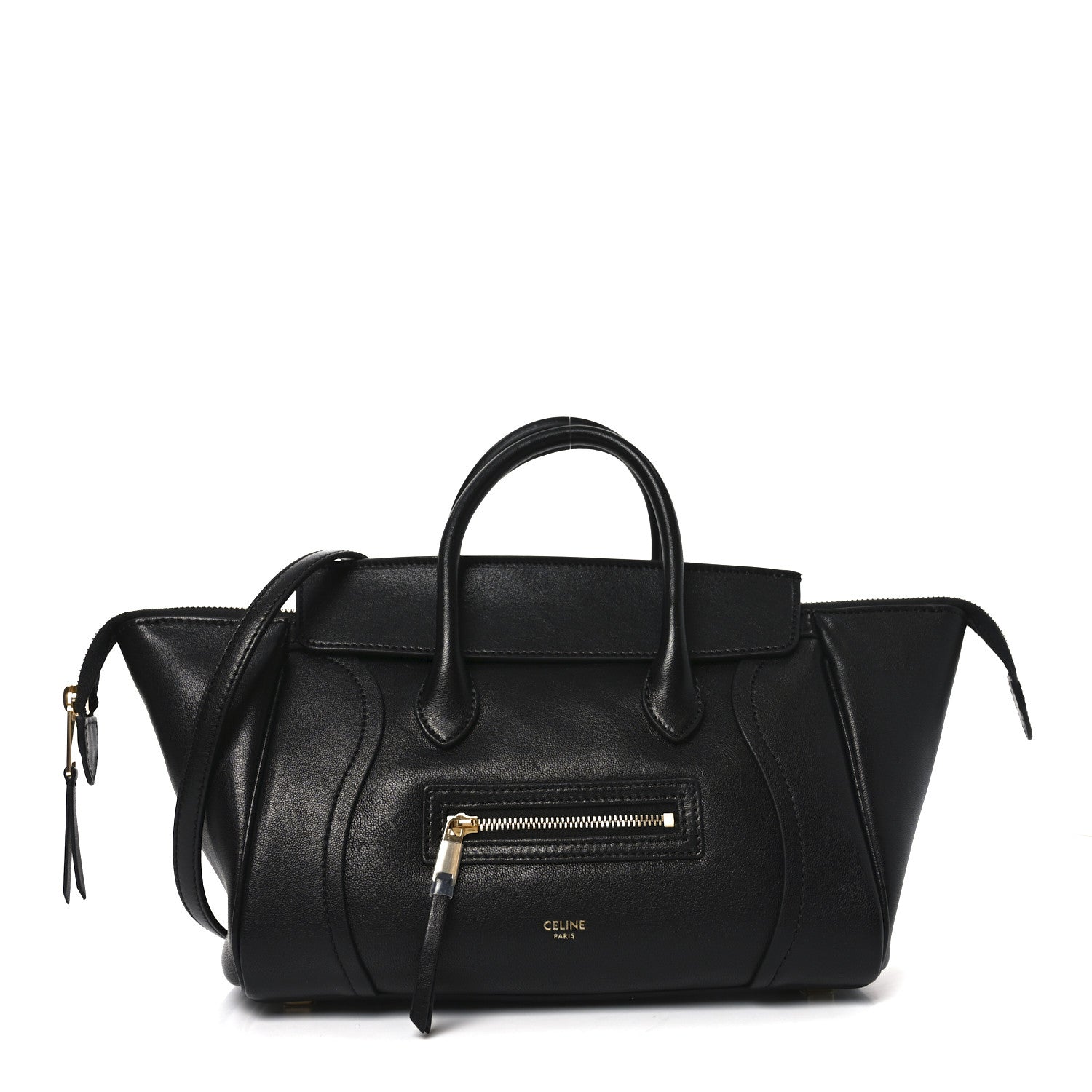 Celine Supple Shiny Lambskin Little New Luggage Black 1 of 9