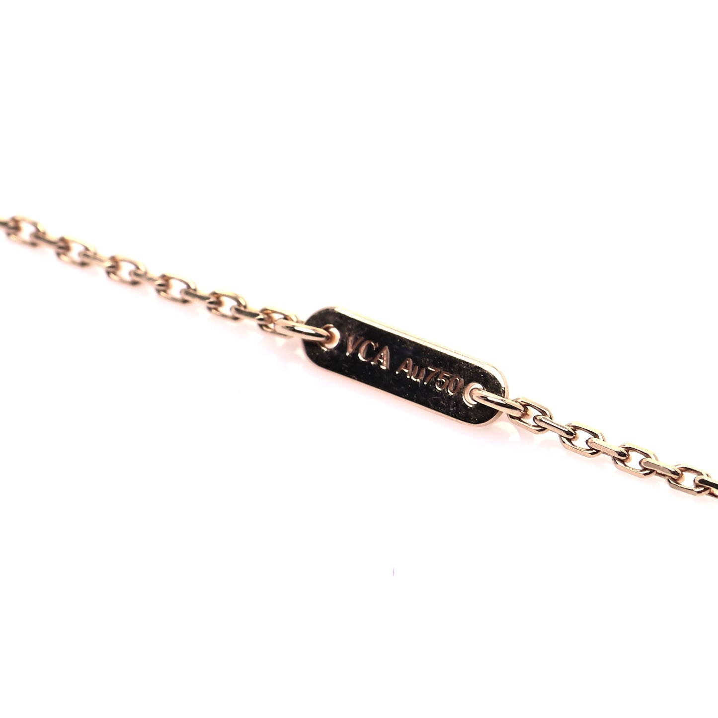 18K Rose Gold Carnelian Sweet Alhambra Pendant Necklace
