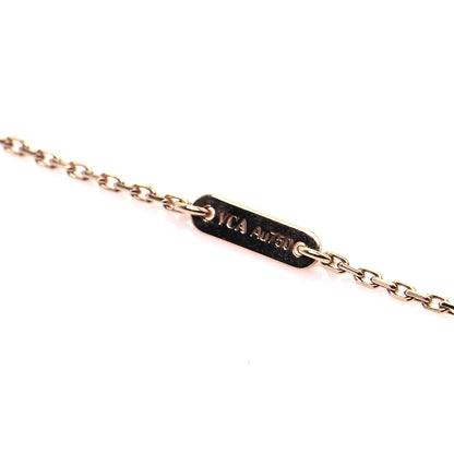 Van Cleef & Arpels 18K Rose Gold Carnelian Sweet Alhambra Pendant Necklace 5 of 6