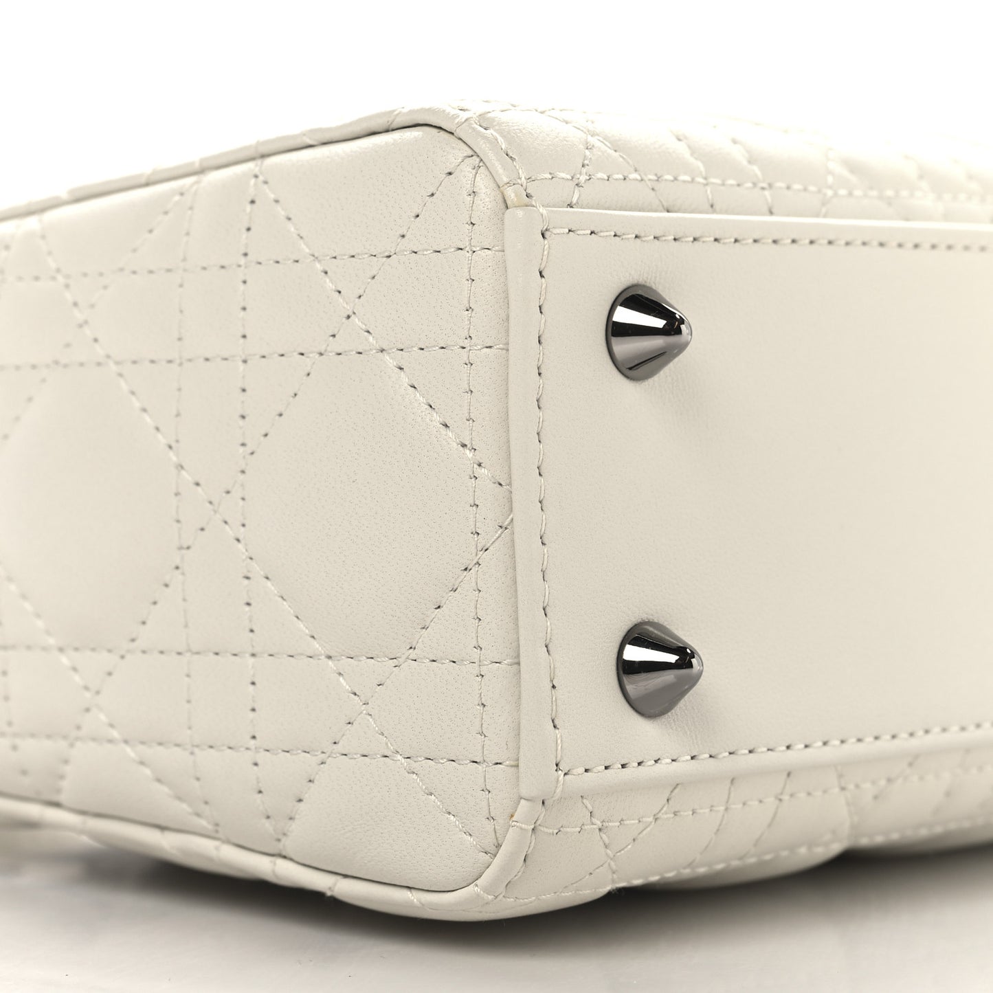 Lambskin Cannage Small My ABCDior Lady Dior White