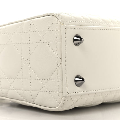 Christian Dior Lambskin Cannage Small My ABCDior Lady Dior White 9 of 11