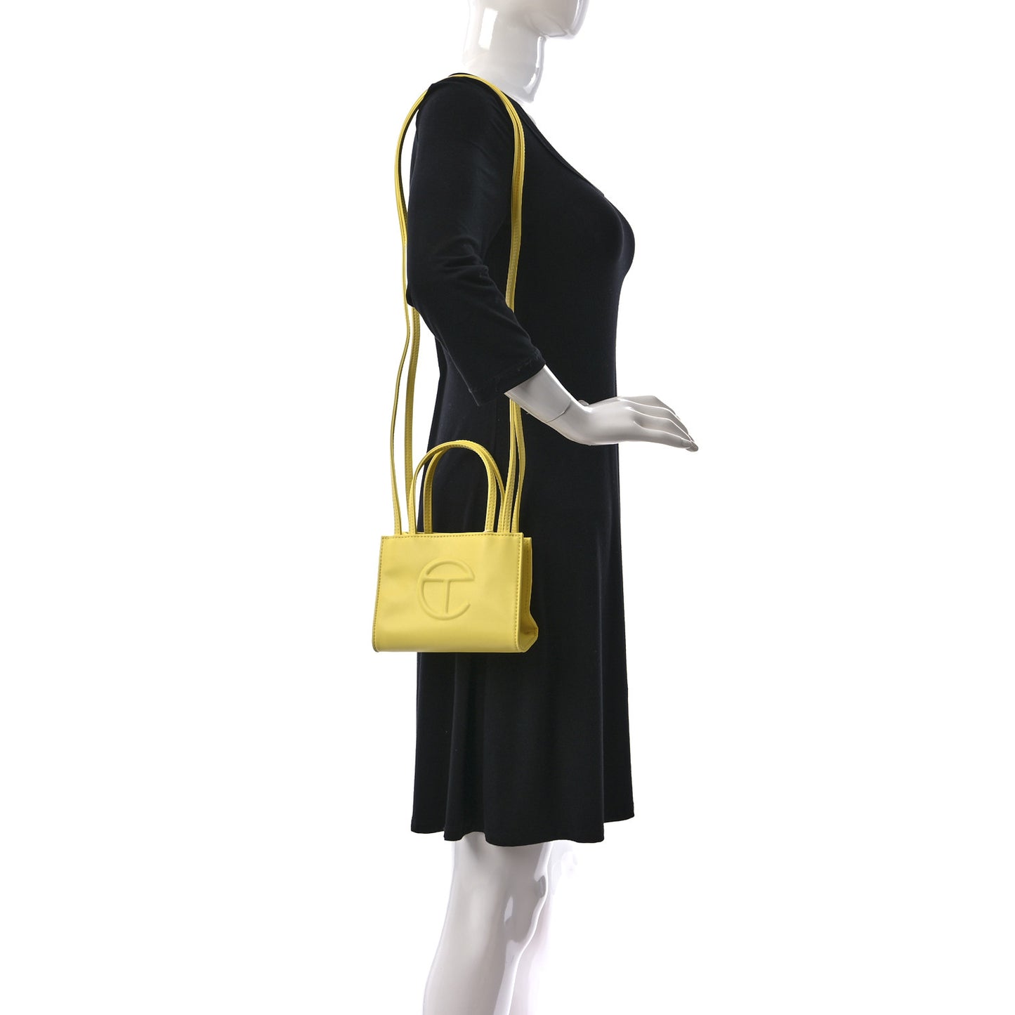 Vegan Leather Small Shopping Bag Margarine