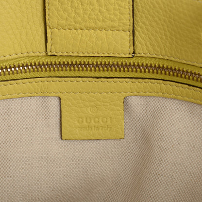 Gucci Calfskin Large Bamboo Shopper Tote Citrus 6 of 7