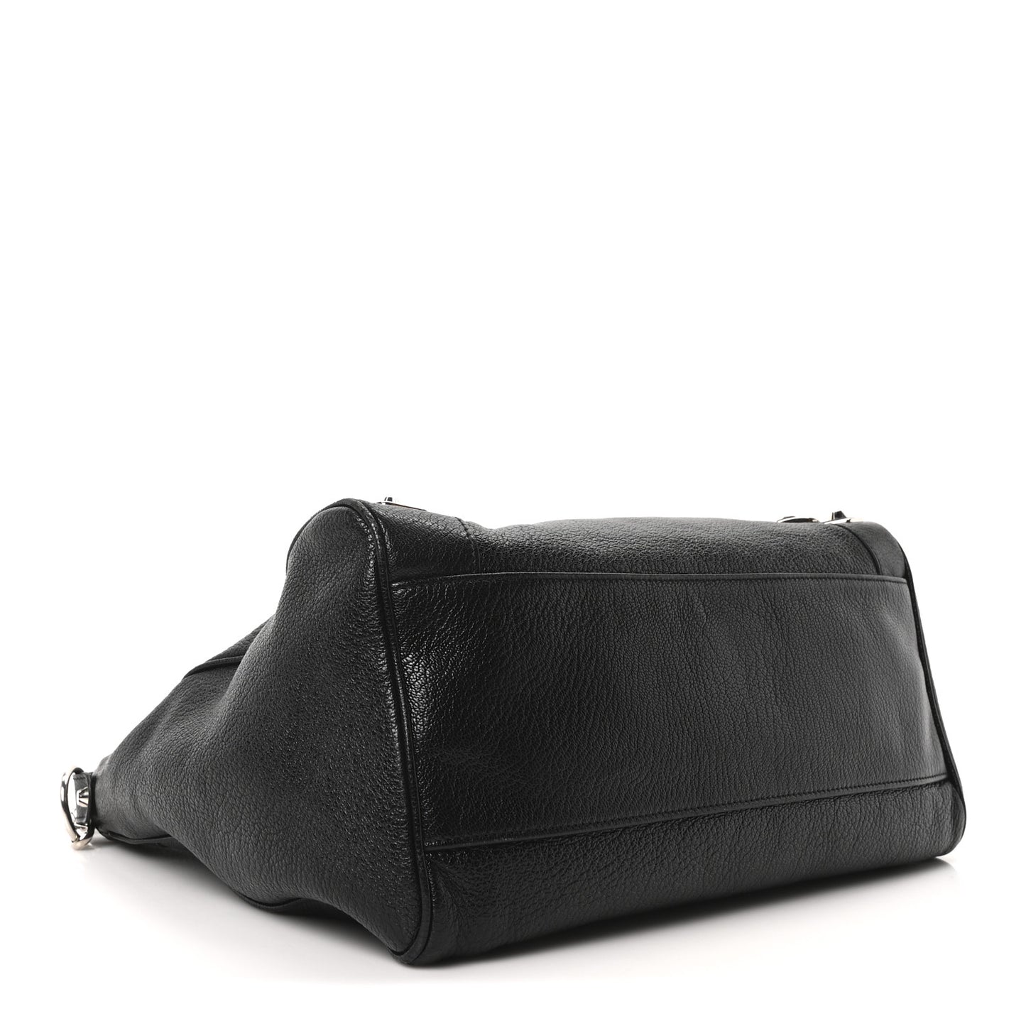 Chevre Silver Metallic Edge Hardware Velo Black