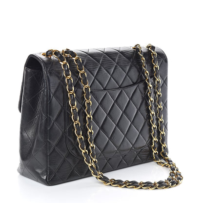 Chanel Lambskin Quilted Jumbo Single Flap Black 3 of 11