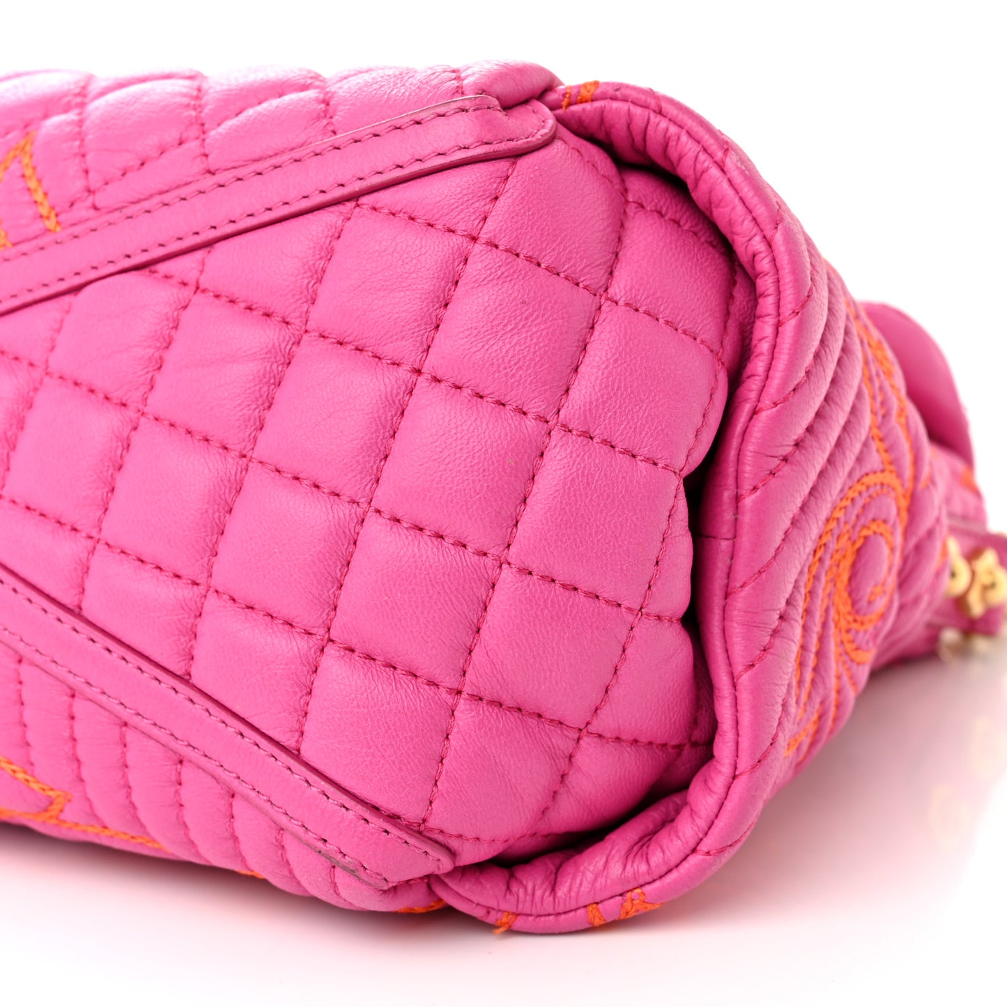 Nappa Barocco Quilted Shoulder Bag Pink