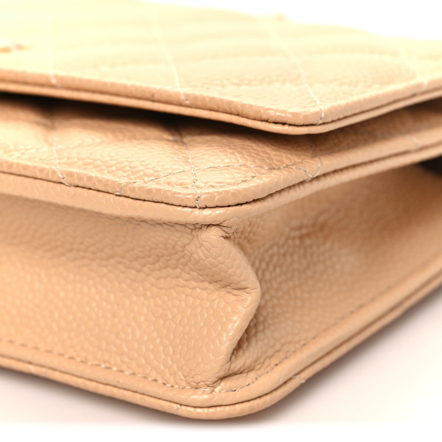 Chanel Caviar Quilted Wallet on Chain WOC Beige 11 of 12