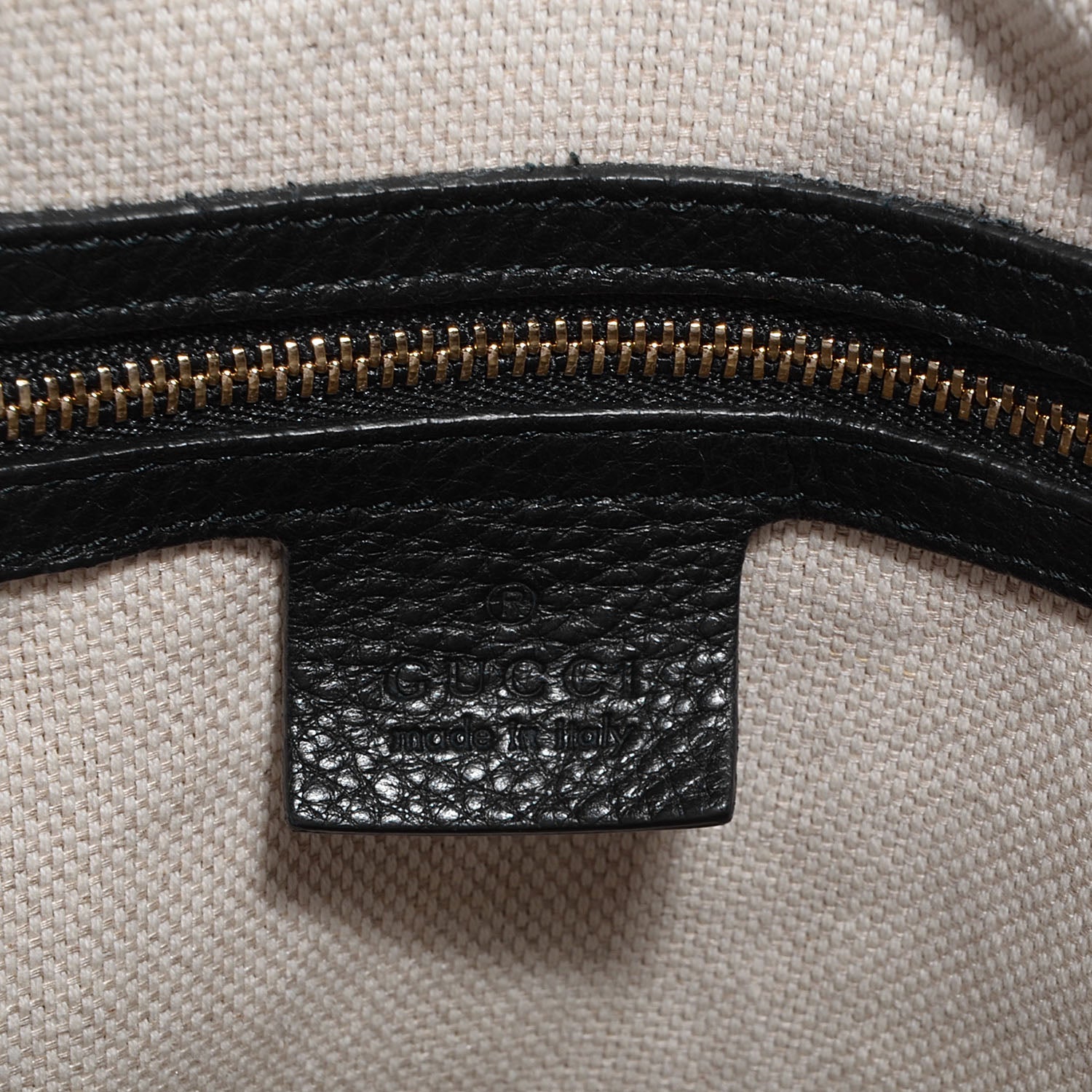 Gucci Pebbled Calfskin Medium Soho Shoulder Bag Black 6 of 7