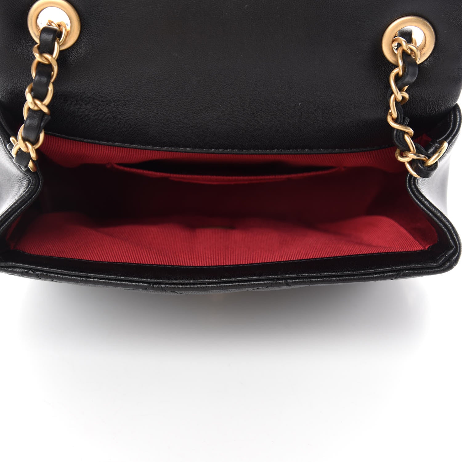 Chanel Lambskin Quilted Small Circular Handle Bag Black 5 of 11