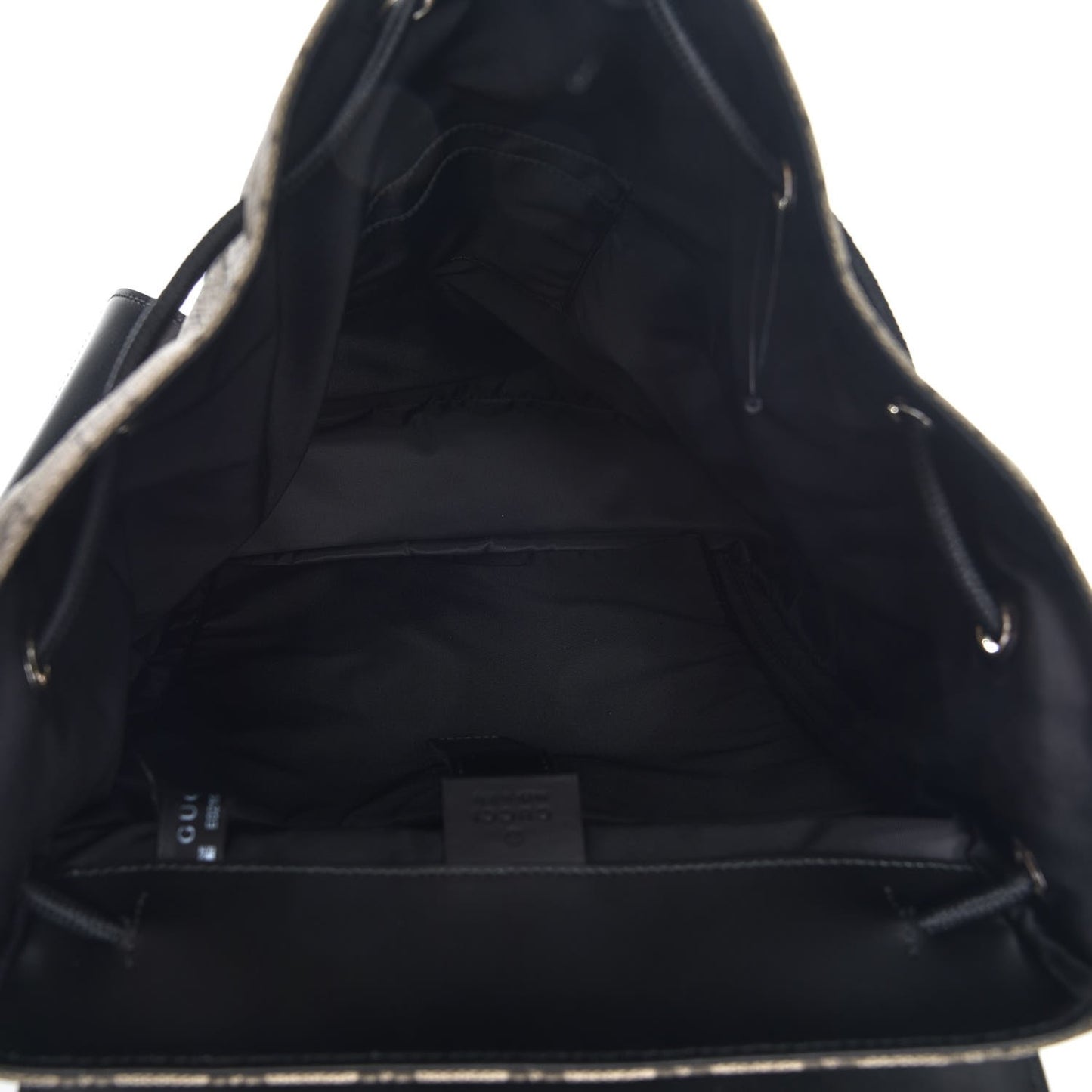 Soft GG Supreme Monogram Double Buckle Backpack Beige Black