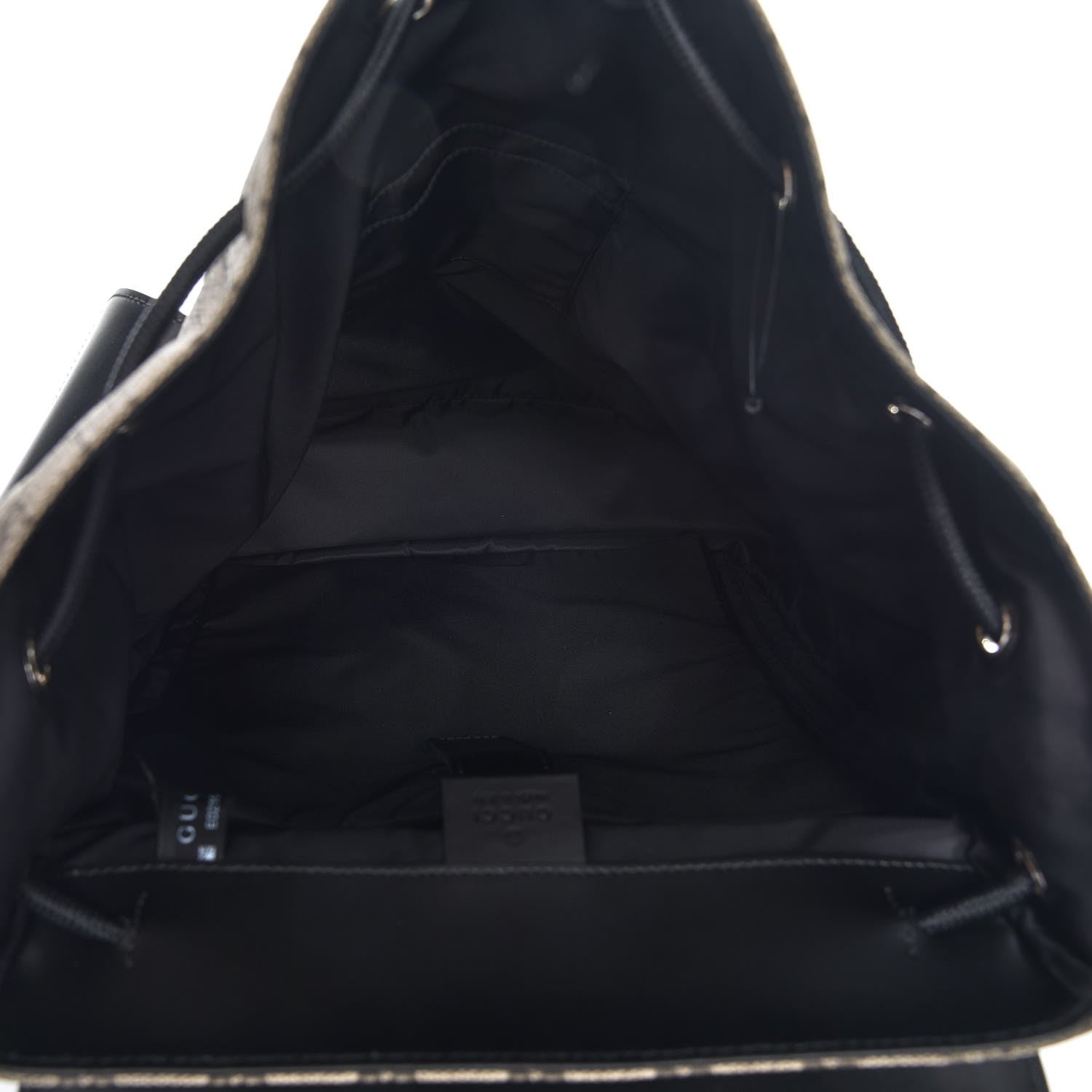 Gucci Soft GG Supreme Monogram Double Buckle Backpack Beige Black 5 of 7