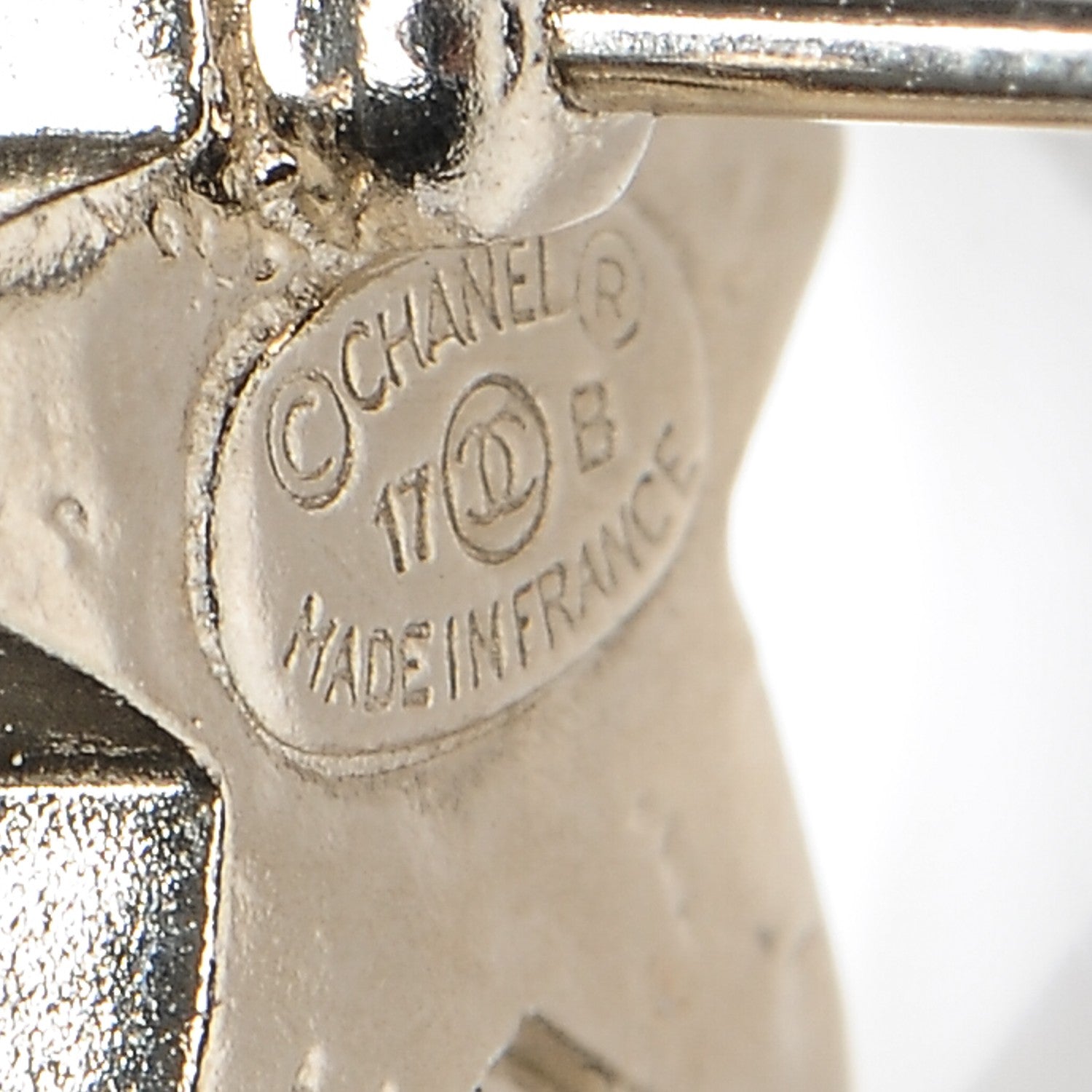 Chanel Crystal CC Star Moon Dangle Earrings Silver Gold 4 of 5