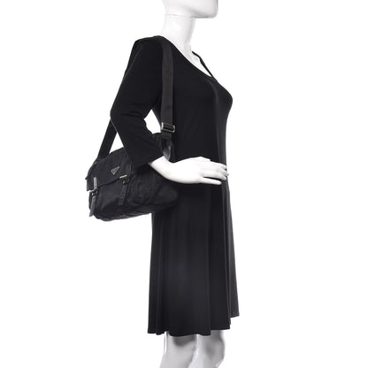 Prada Tessuto Nylon Messenger Bag Black 2 of 10