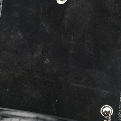 Saint Laurent Crocodile Embossed Lambskin Matelasse Monogram Niki Chain Wallet Black 13 of 14