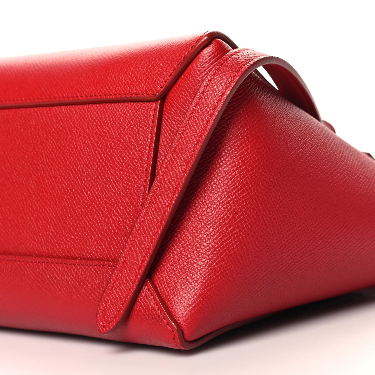 Baby Grained Calfskin Micro Belt Bag Coquelicot