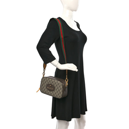 Gucci GG Supreme Monogram Web Neo Vintage Shoulder Bag Beige New Acero Crop 2 of 9