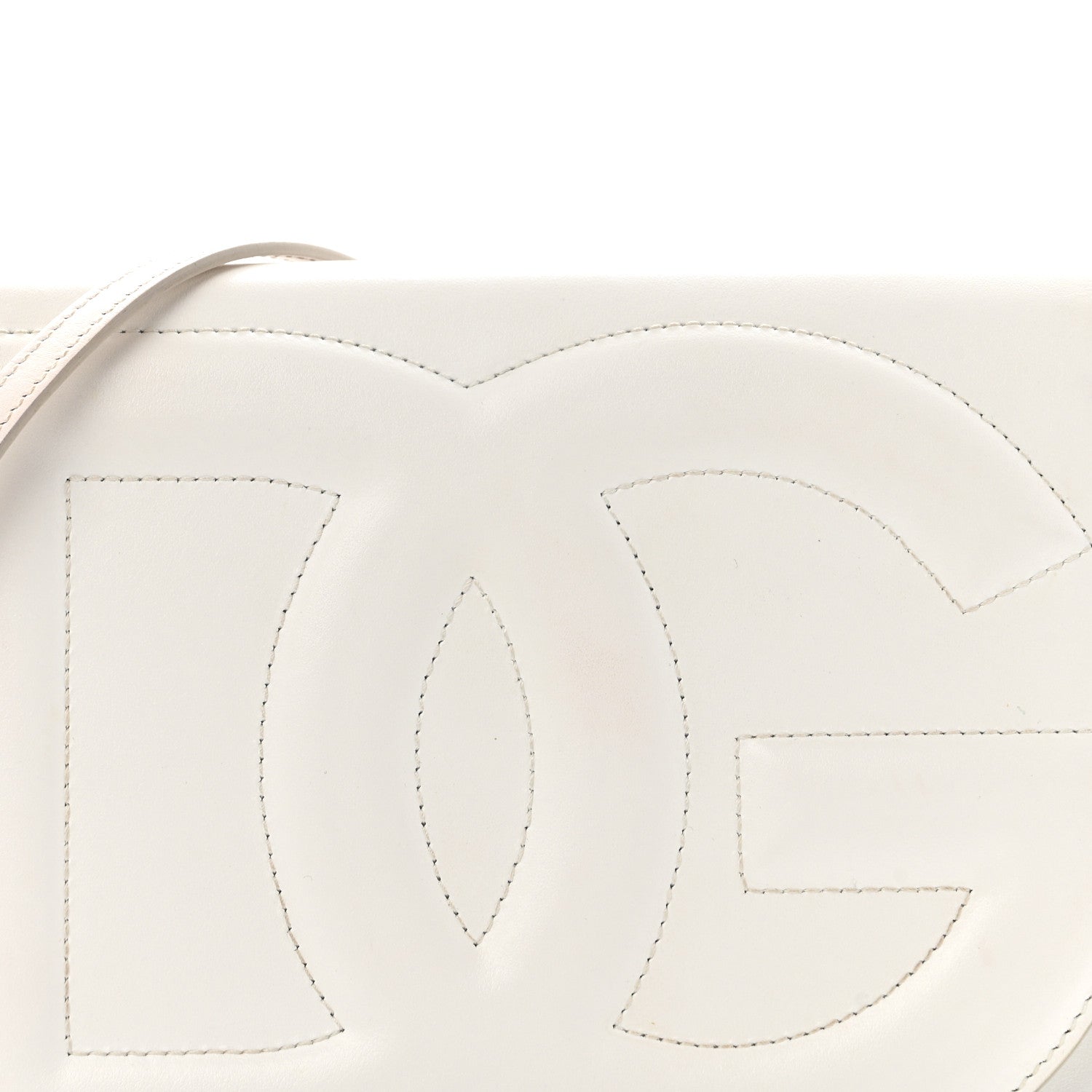 Dolce & Gabbana Calfskin DG Logo Flap Crossbody Bag White 7 of 16