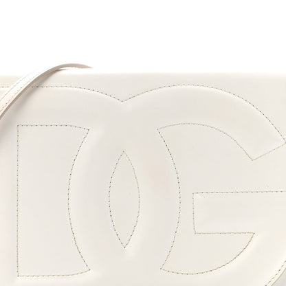 Dolce & Gabbana Calfskin DG Logo Flap Crossbody Bag White 7 of 16
