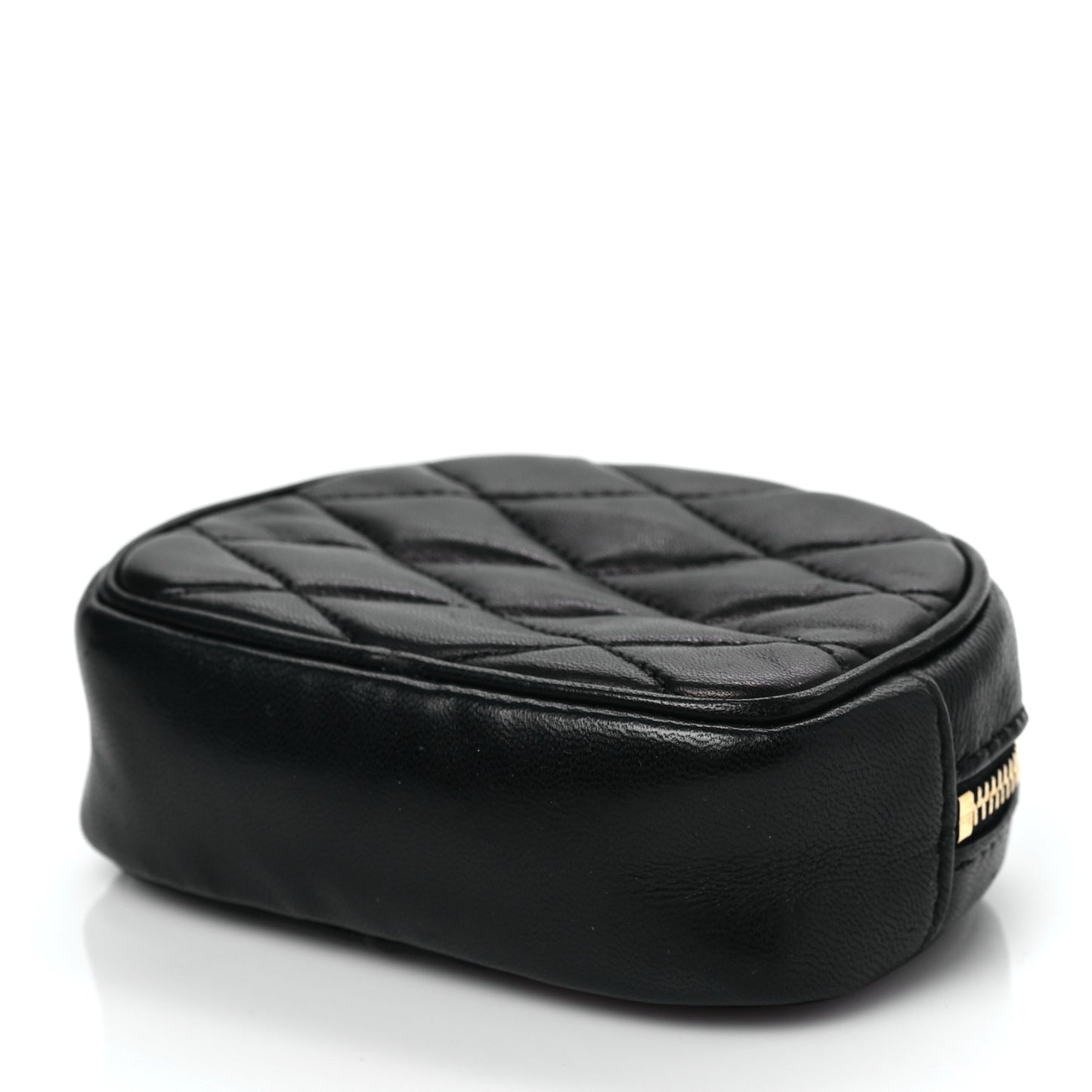Lambskin Quilted Lolita Cosmetic Pouch Black