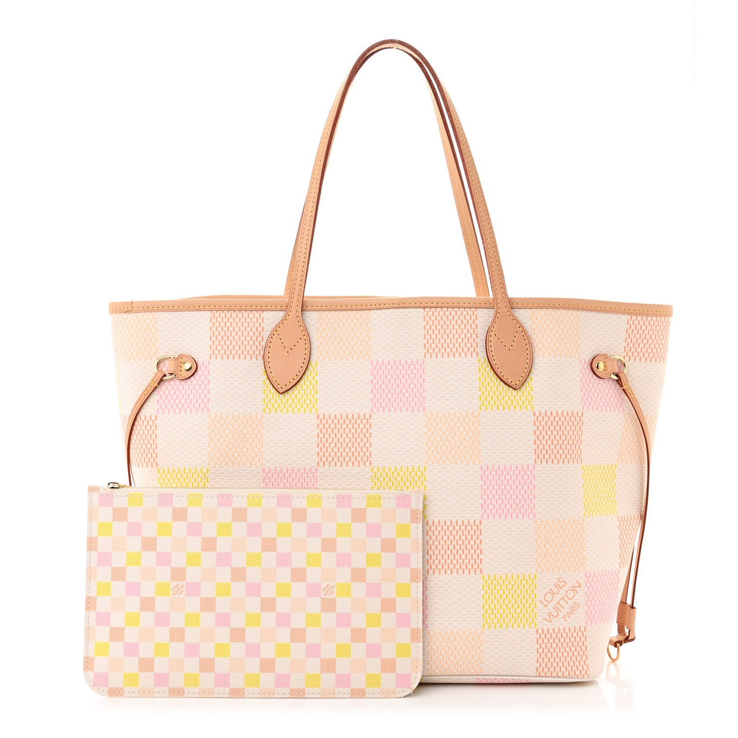 Damier Giant Neverfull MM Peach