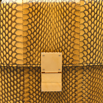 Celine Cobra Calfskin Medium Classic Box Flap Bag Yellow 6 of 10