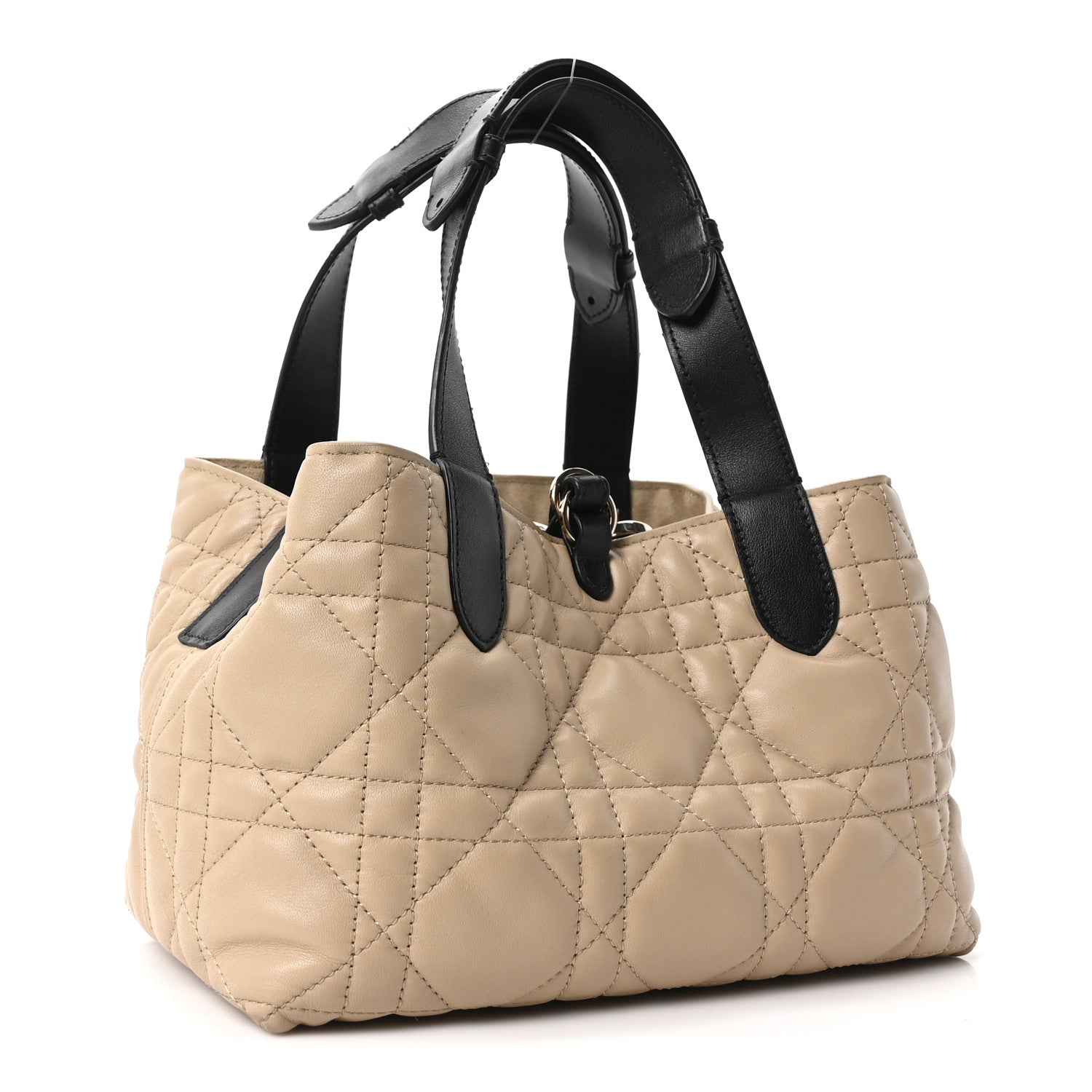 Christian Dior Calfskin Macrocannage Small Toujours Tan Black 4 of 11