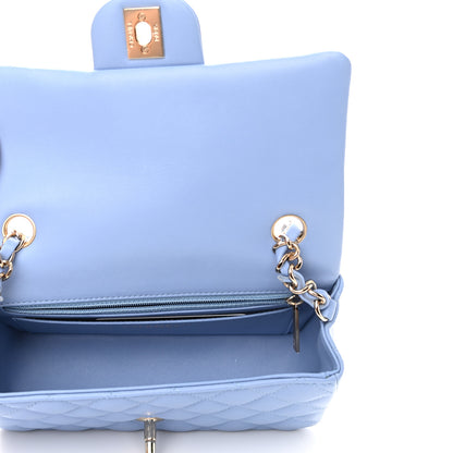 Chanel Lambskin Quilted Mini Rectangular Flap Light Blue 4 of 8