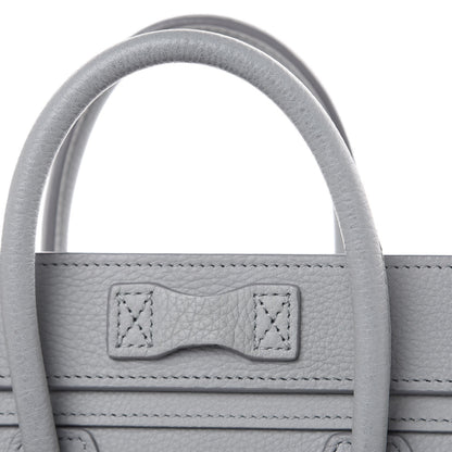 Celine Drummed Calfskin Nano Luggage Pearl Blue 13 of 15