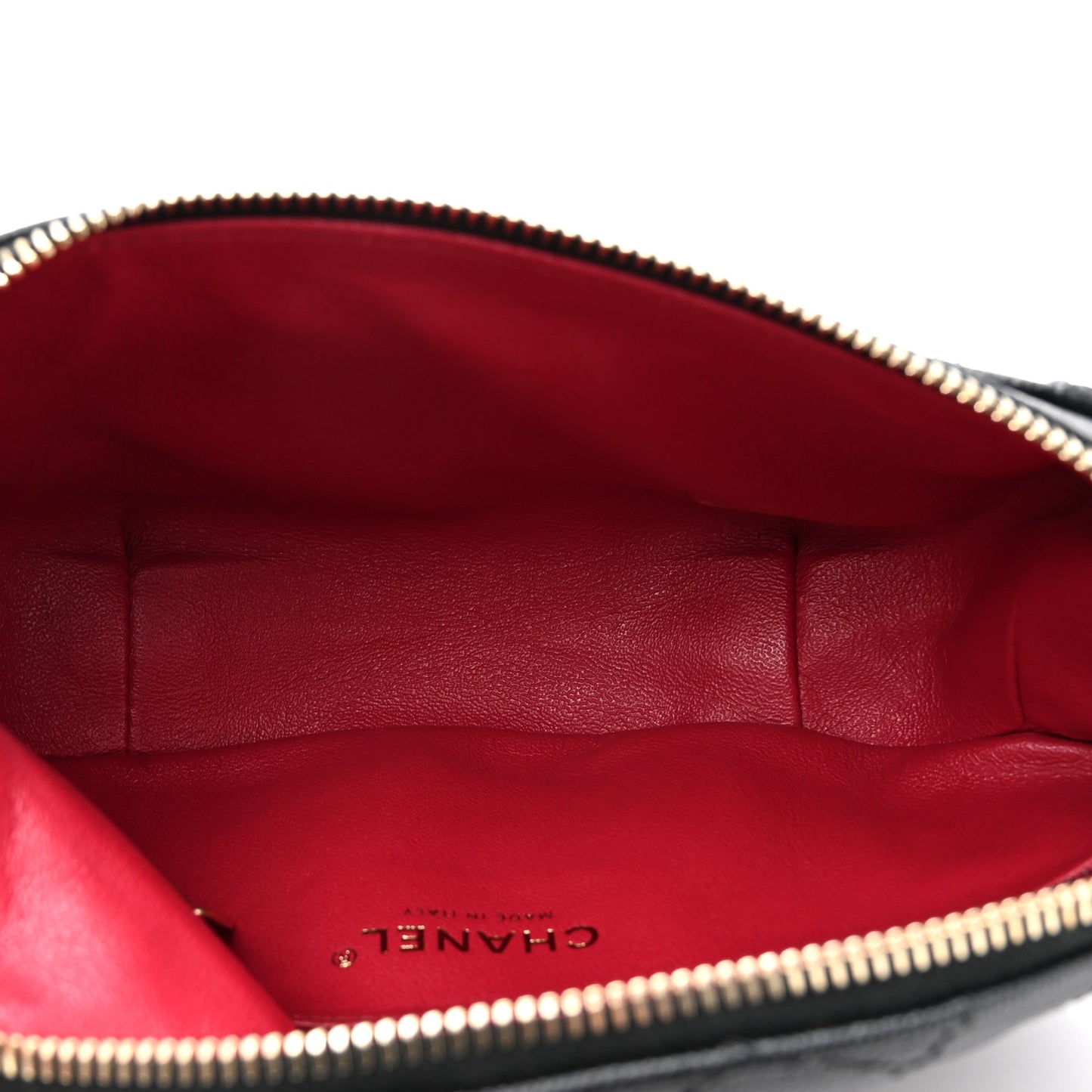 Caviar Quilted Filigree Waist Bag Black