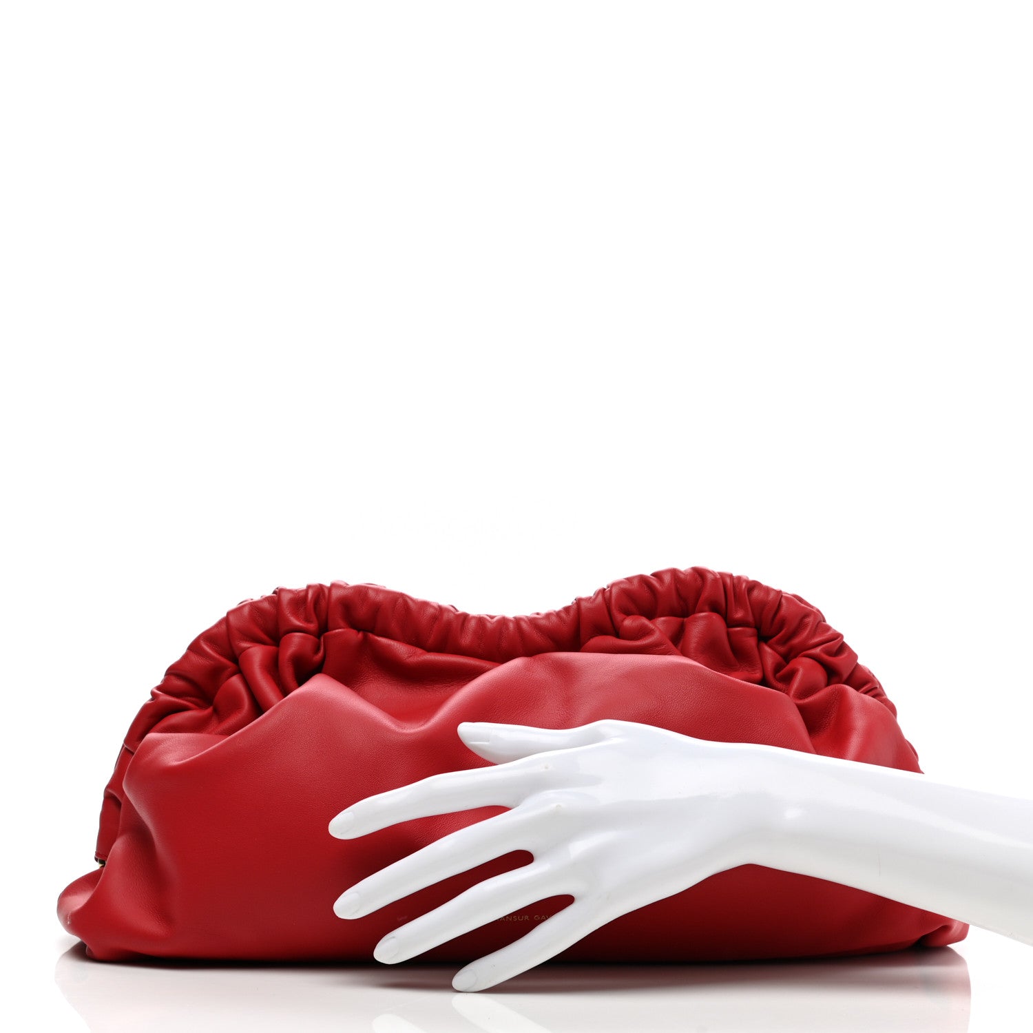 Mansur Gavriel Lambskin Cloud Clutch Flamma 2 of 8