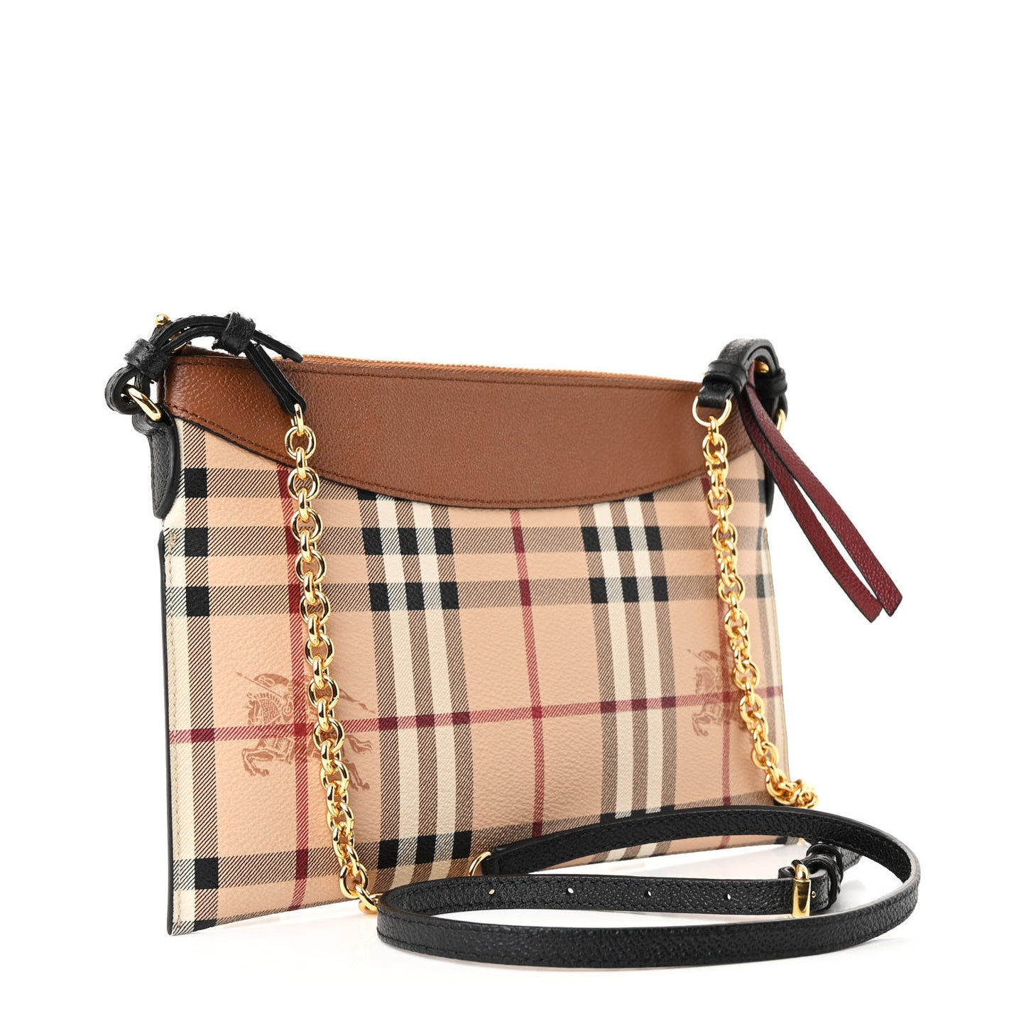 Haymarket Check Peyton Crossbody Clutch Bag Toffee