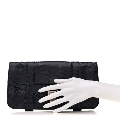Proenza Schouler Snakeskin PS1 Pochette Clutch Blue 2 of 15