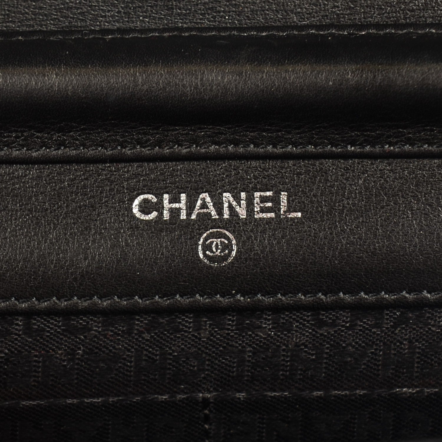 Chanel Lambskin Embossed LAX Wallet on Chain WOC Black 6 of 8
