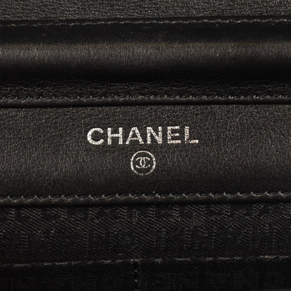 Chanel Lambskin Embossed LAX Wallet on Chain WOC Black 6 of 8
