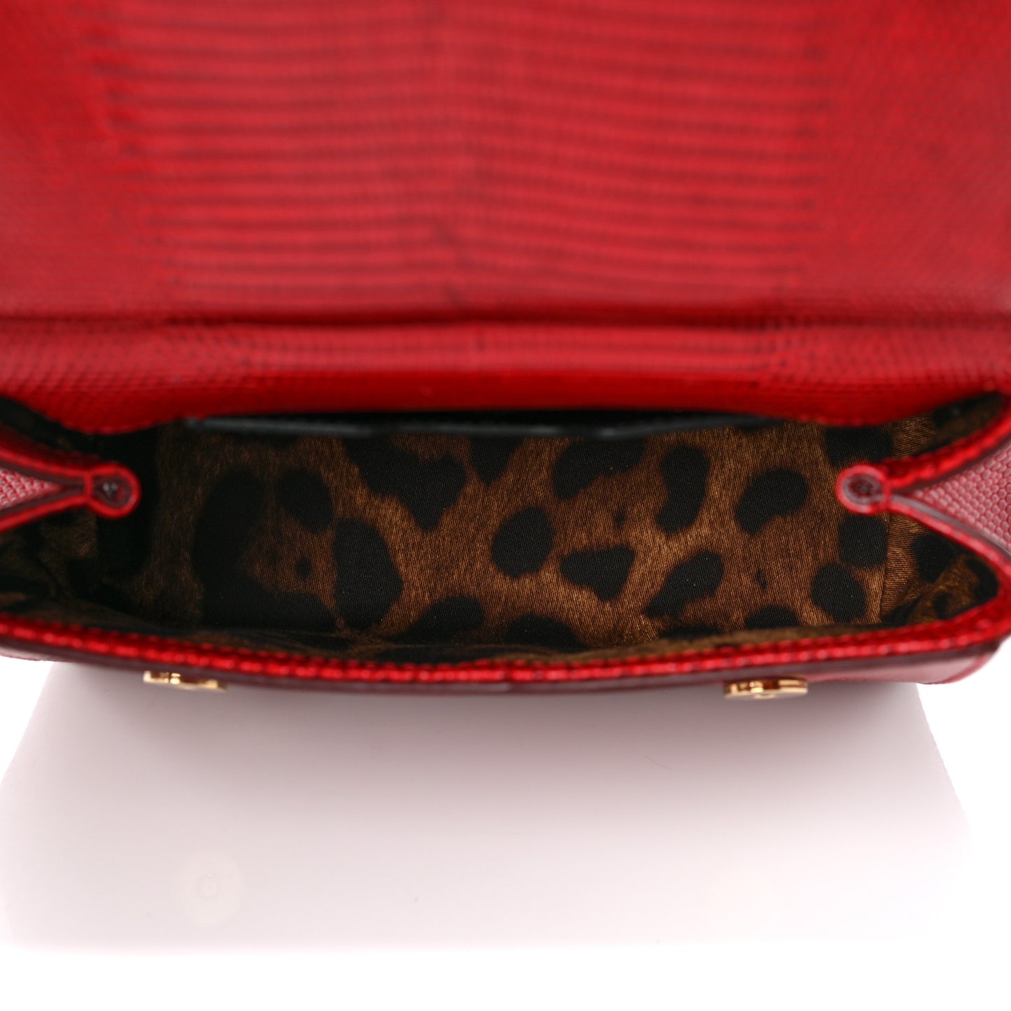 Stampa Iguana Crystal Mini Miss Sicily Satchel Red