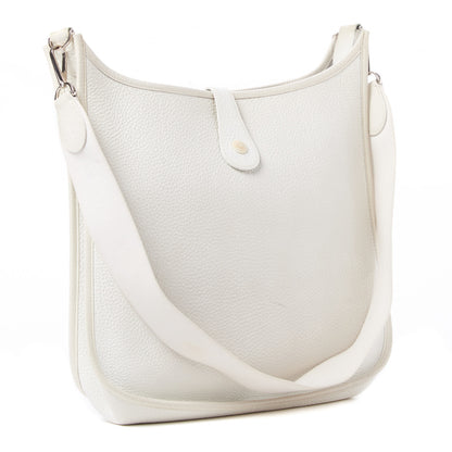 Hermes Taurillon Clemence Evelyne GM White 2 of 11