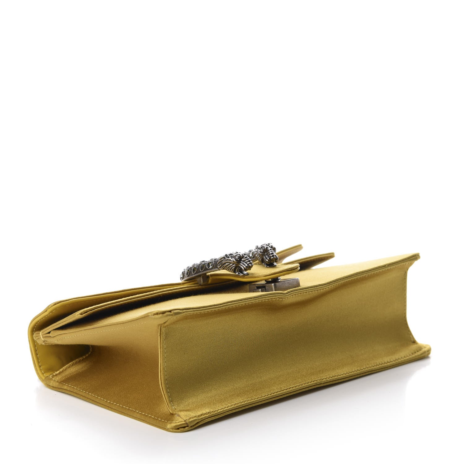 Gucci Satin Silk Crystal Small Dionysus Shoulder Bag Gold Black Diamond 4 of 10