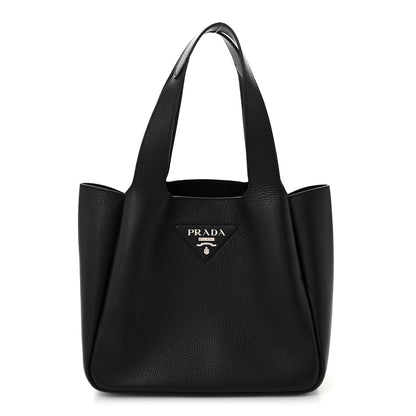 Prada Vitello Daino Soft Medium Dynamique Tote Black 1 of 10