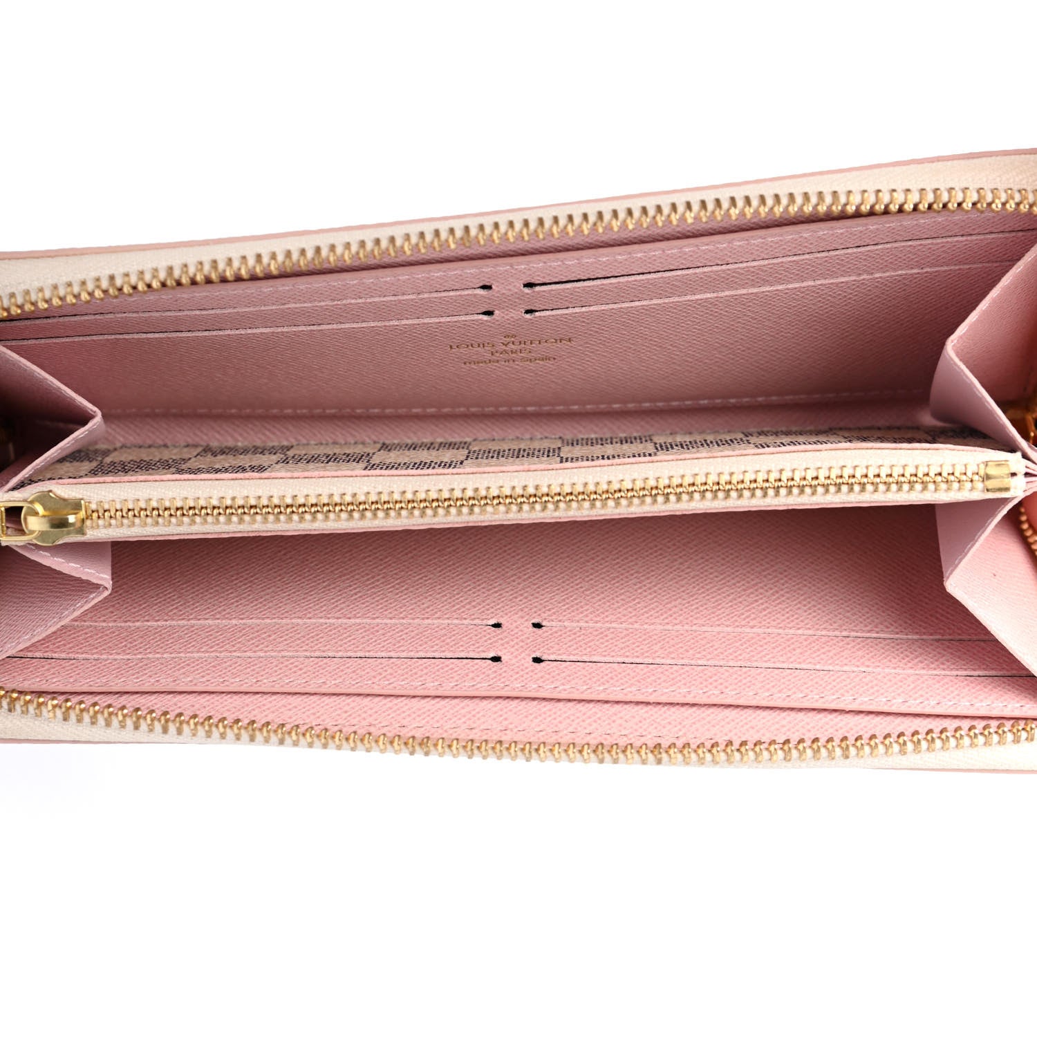 Louis Vuitton Damier Azur Studded Clemence Wallet Rose Ballerine 4 of 4