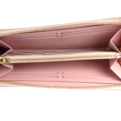 Louis Vuitton Damier Azur Studded Clemence Wallet Rose Ballerine 4 of 4