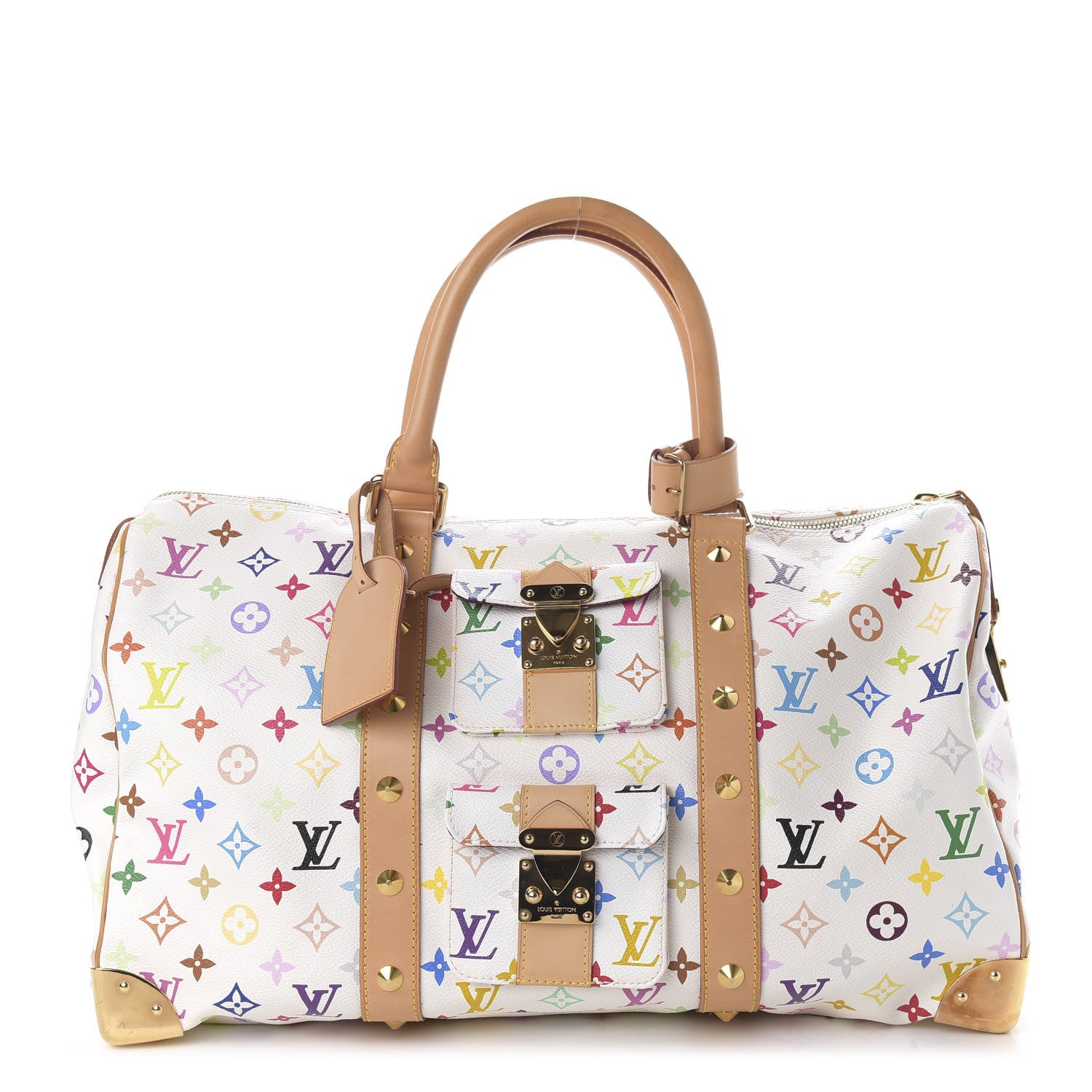 Louis Vuitton Monogram Multicolor Keepall 45 White 1 of 8