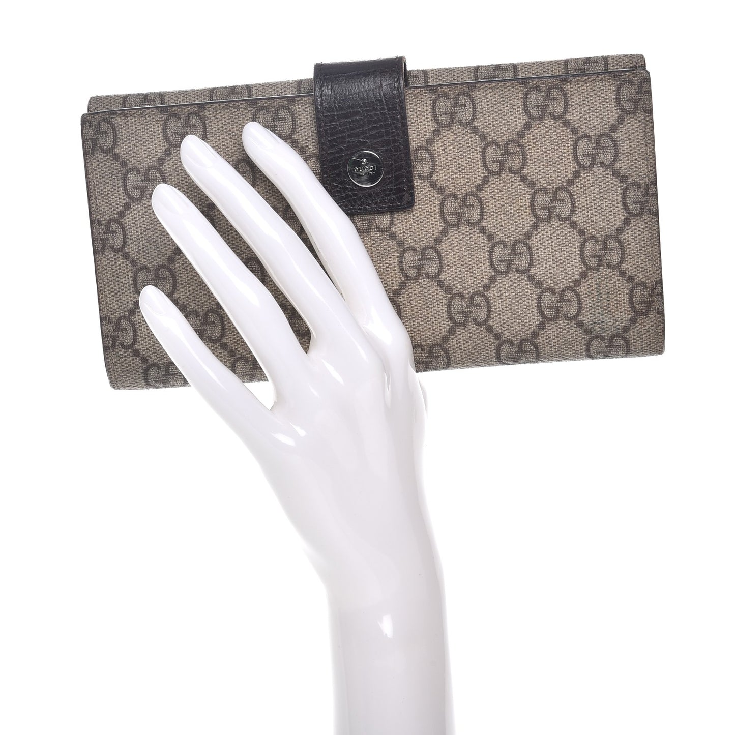 GG Plus Monogram Ladies GG Continental Wallet Beige Ebony Cocoa