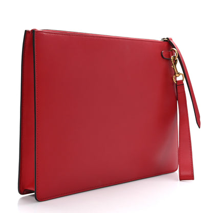 Gucci Calfskin GucciGhost Print Medium Documents Holder Hibiscus Red 3 of 9