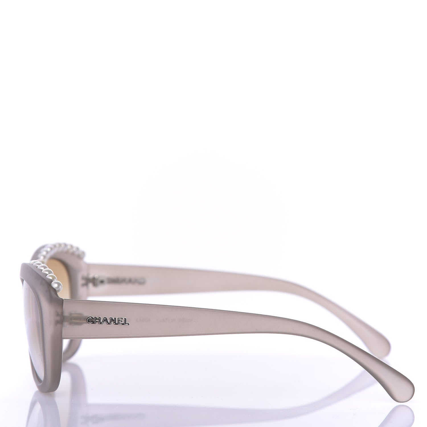 Chanel Freshwater Cultured Pearl Butterfly Sunglasses 6038 H Taupe 3 of 7